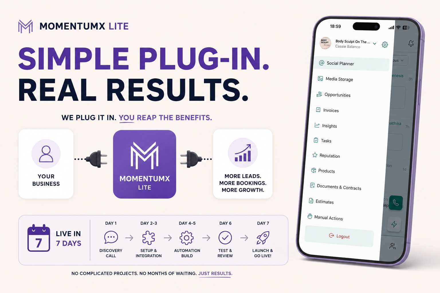 MomentumX Lite AI appointment booking system installation process